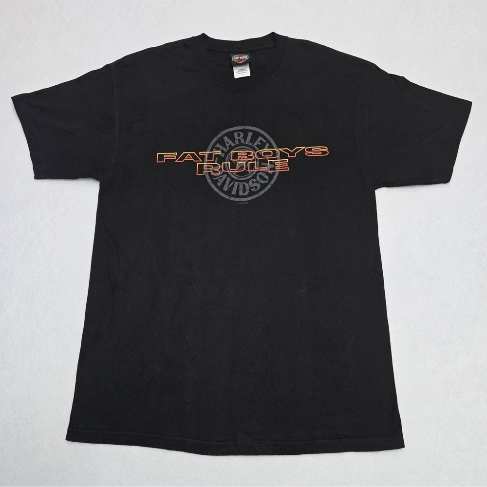 Harley-Davidson Fat Boys Rule T-Shirt Boswells Nashville‎ TN Black Mens Large